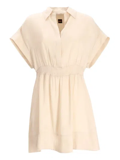 Hugo Boss Minikleid Mit Elastischer Taille In Yellow