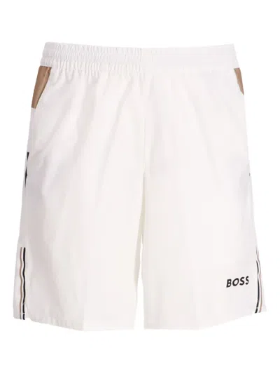 Hugo Boss Elasticated-waist Shorts In White