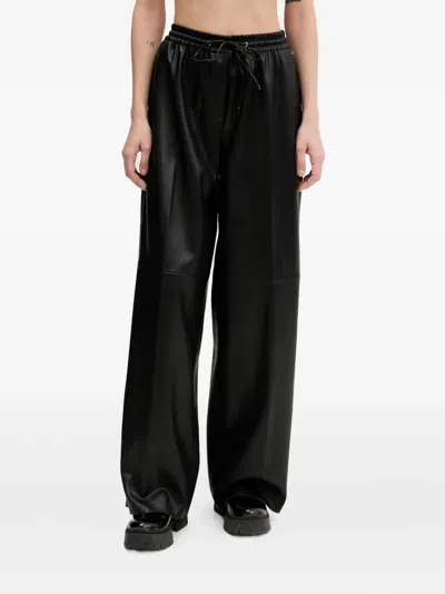 Hugo Boss Elasticated-waist Trousers In Black
