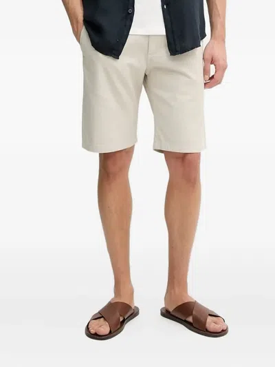 Hugo Boss Elasticated-waistband Bermuda Shorts In Neutral
