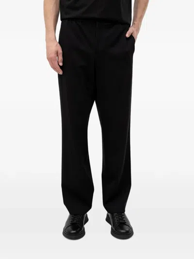 Hugo Boss Elasticated-waistband Trousers In Black