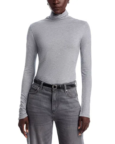 Hugo Boss Elavu Turtleneck Top In Gray