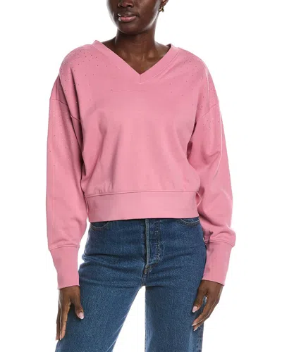Hugo Boss Elay Rhinestone Sweatshirt In Pink