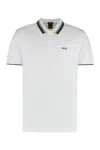 Hugo Boss Comfortable Cotton Polo Shirt With Contrasting Collar In White