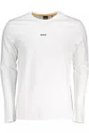 Hugo Boss Stretch-cotton Regular-fit T-shirt With Contrast Logo In White