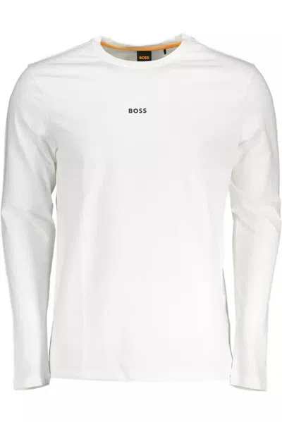 Hugo Boss Stretch-cotton Regular-fit T-shirt With Contrast Logo