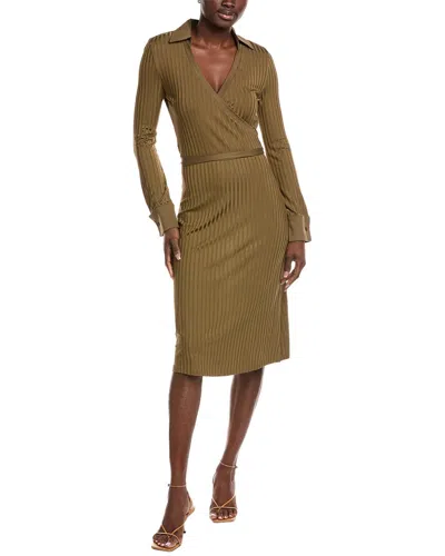 Hugo Boss Ellarie Midi Dress In Brown