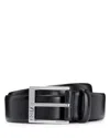 Hugo Boss Elloy Leather Belt In Black