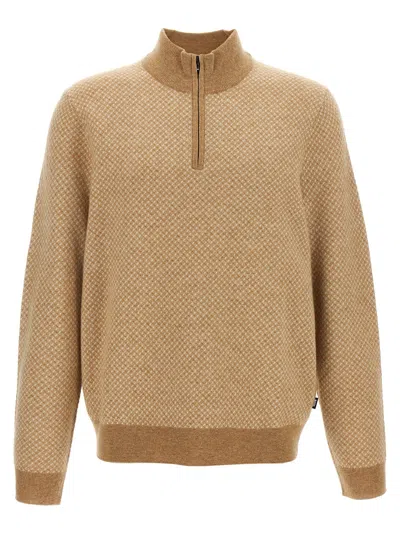 Hugo Boss Eltorino Sweaters And Cardigans In Beige