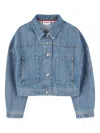 Hugo Boss Embellished Denim Jacket In Blue