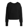 Hugo Boss Embellished Sweatshirt In Cotton Terry With Ribbed Trims In Black