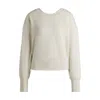 Hugo Boss Embellished Sweatshirt In Cotton Terry With Ribbed Trims In White