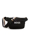 Hugo Boss Black Structured Logo Belt Bag In Black