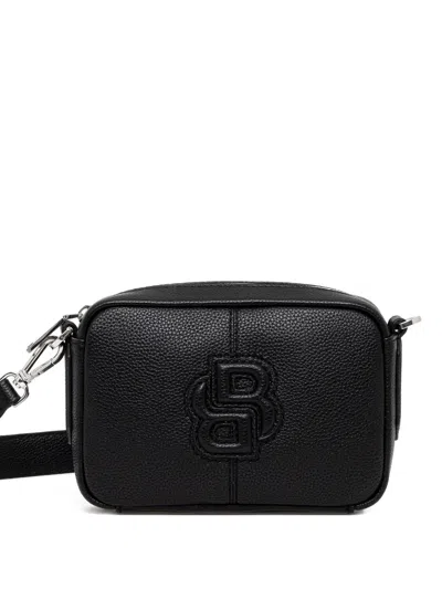 Hugo Boss Embossed-logo Cross Body Bag In Black