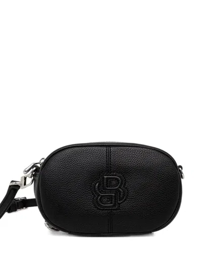 Hugo Boss Embossed-logo Cross Body Bag In Black