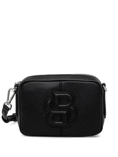 Hugo Boss Embossed-logo Cross Body Bag In Schwarz