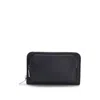 Hugo Boss Embossed-logo Crossbody Bag In Italian Leather In Black
