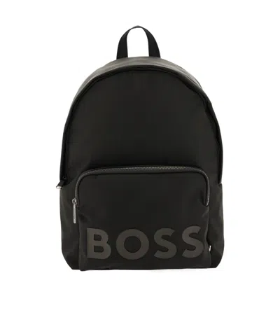 Hugo Boss Embossed Logo-detail Backpack In Black | ModeSens