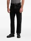 Hugo Boss Embossed-logo Jeans In Black