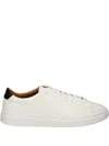 Hugo Boss Embossed-logo Leather Sneakers In Neutral