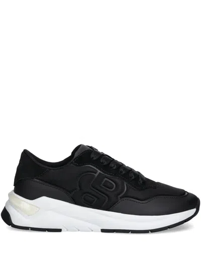 Hugo Boss Embossed-logo Sneakers In Black