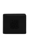 Hugo Boss Embossed-logo Wallet In Black