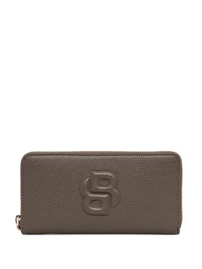 Hugo Boss Embossed Logo Wallet In Brown