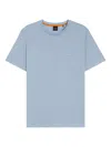 Hugo Boss Embossed T-shirt In Blue