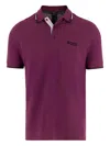 Hugo Boss Stretch Cotton Blend Polo Shirt With Logo In Multi