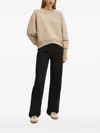 Hugo Boss Loose-fit Sweatshirt With Draped Funnel Neck In Neutral