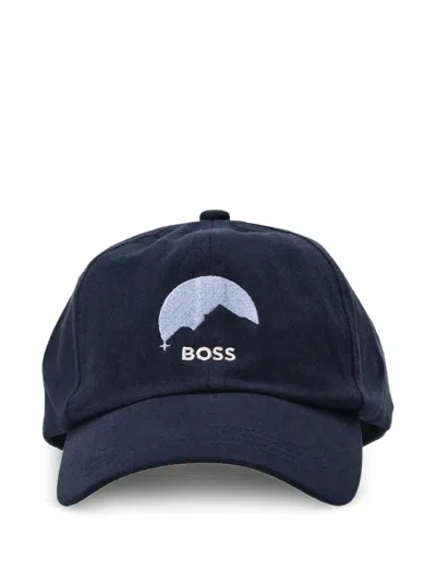 Hugo Boss Embroidered-logo Baseball Cap In Blue