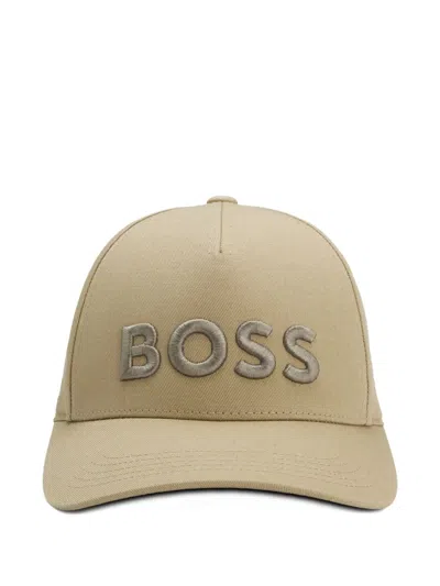 Hugo Boss Embroidered-logo Cap In Neutral