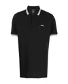 Hugo Boss Mens Paule Short Sleeve Pique Cotton Polo Shirt In Navy In Black
