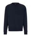 Hugo Boss Embroidered-logo Cotton Sweatshirt In Black