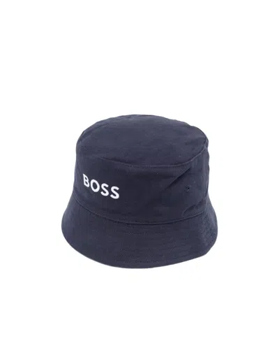 Hugo Boss Embroidered Logo Fisherman's Hat In Black
