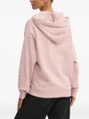 Hugo Boss Embroidered-logo Hoodie In Pink