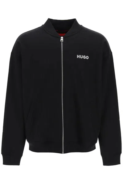 Hugo Boss Embroidered Logo Sweatshirt By In Nero