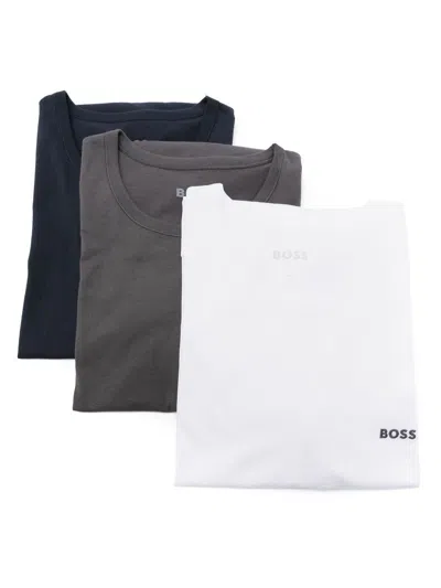 Hugo Boss Embroidered-logo T-shirt Pack In Multi