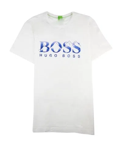 Hugo Boss Embroidered Logo T-shirt In White