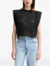 Hugo Boss Regular-fit Blouse In Cotton Broderie With Pleat Details In Black