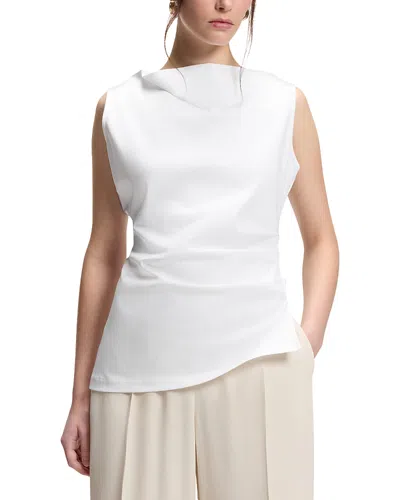 Hugo Boss Boss Emiaka Sleeveless Cowl Neck Top In White