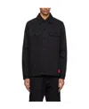 Hugo Boss Relaxed-fit Cotton Shirt With Oversized Chest Pocket In Black