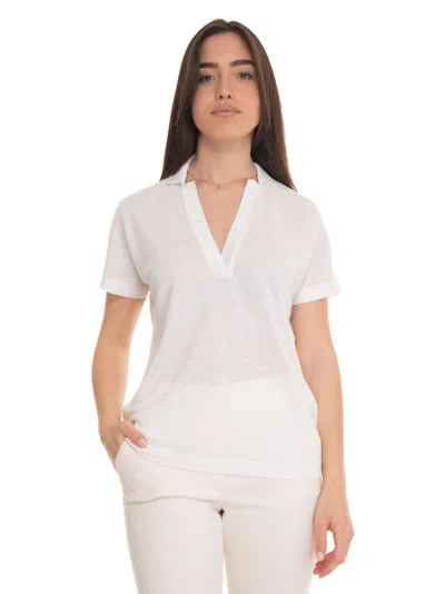 Hugo Boss Enelina Short-sleeved Polo Shirt In White