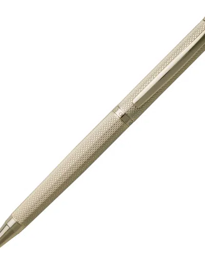 Hugo Boss Engraved-logo Ballpoint Pen In Gold