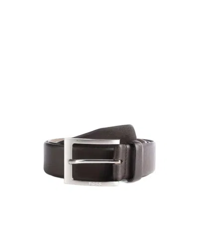HUGO BOSS ENGRAVED LOGO BUCKLE BELT