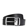 Hugo Boss Engraved Logo Reversible Belt In Black