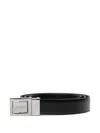 Hugo Boss Engraved-logo Reversible Belt In Pattern
