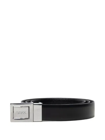 Hugo Boss Engraved-logo Reversible Belt In Pattern