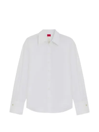 Hugo Boss Enkanthus Long-sleeve Back-tie Shirt In White