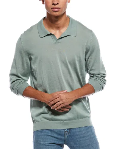 Hugo Boss Enord Wool Polo Shirt In Green